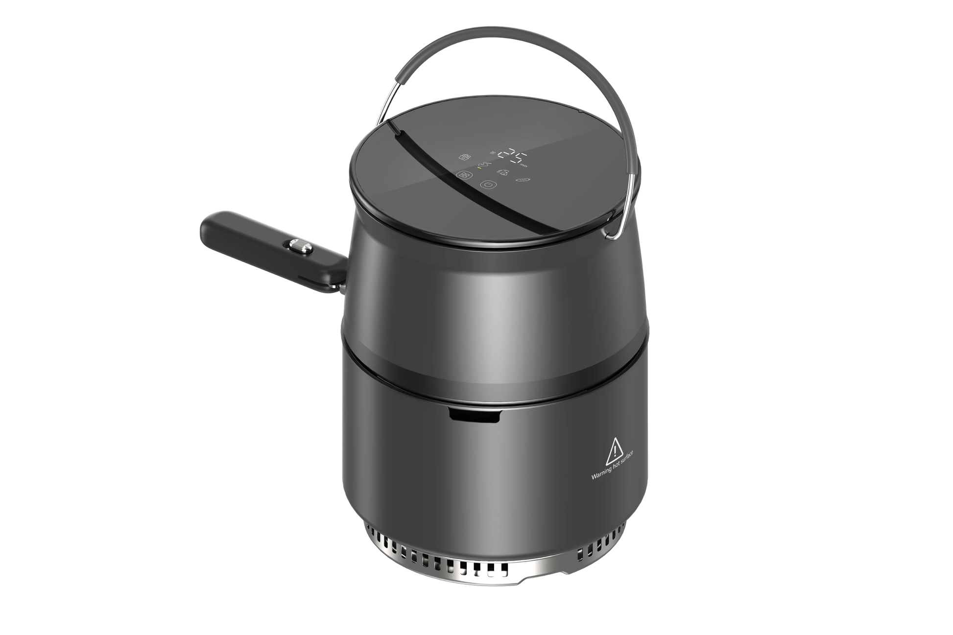 KTX-646675 Portable Lightweight Oil-Free Charcoal Air Fryer for Outdoor Camping