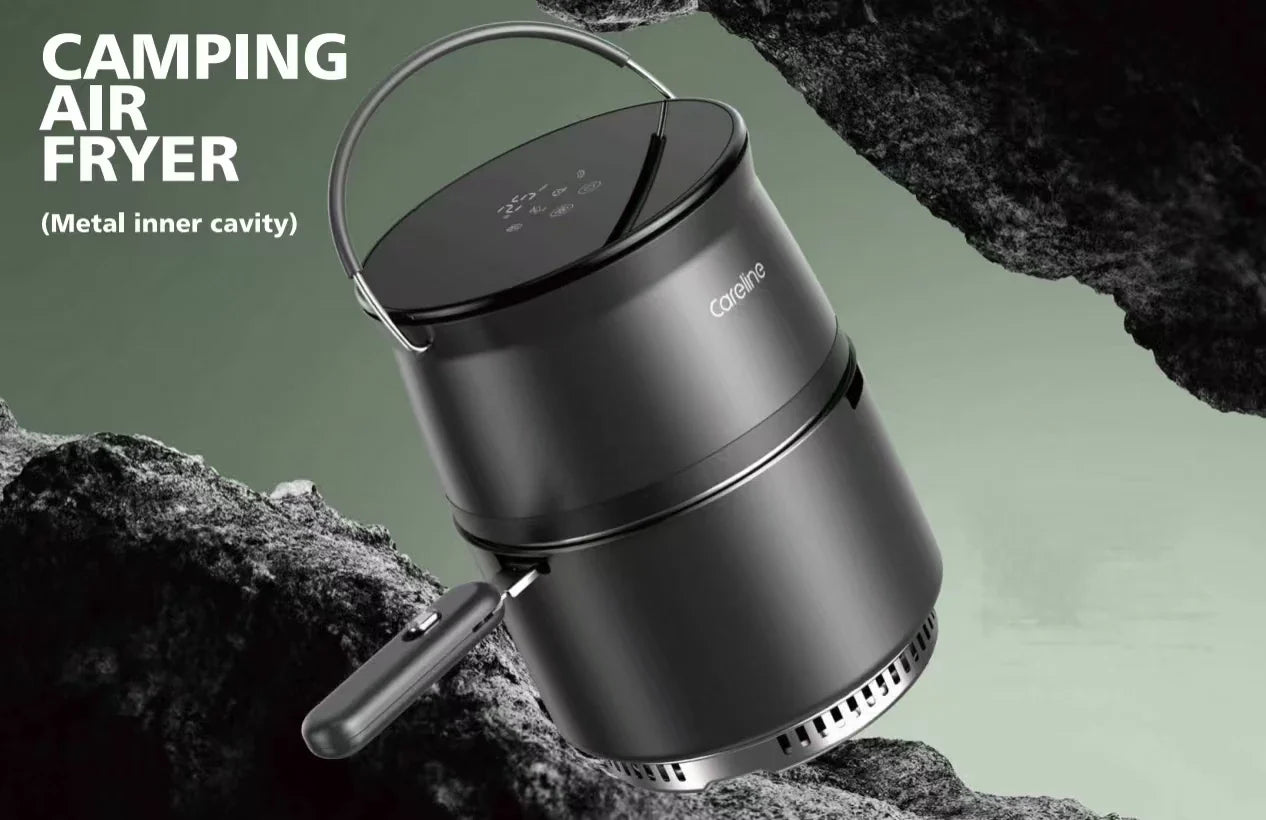 KTX-646675 Portable Lightweight Oil-Free Charcoal Air Fryer for Outdoor Camping