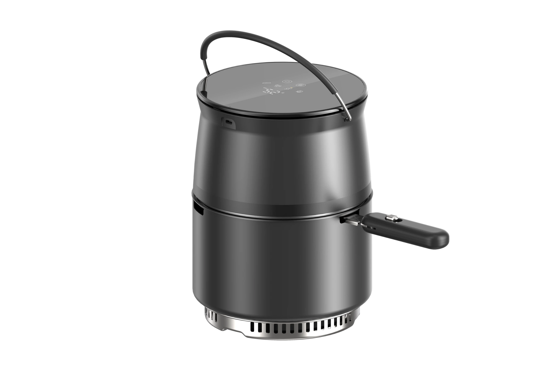 KTX-646675 Portable Lightweight Oil-Free Charcoal Air Fryer for Outdoor Camping