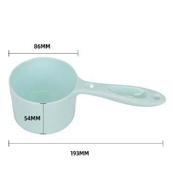 HKM-401427 Ergonomic Pet Food Scoop for Dogs, Cats, Birds, and Rabbits - 1/2 Cup Capacity, Dishwasher Safe, Durable Melamine Design