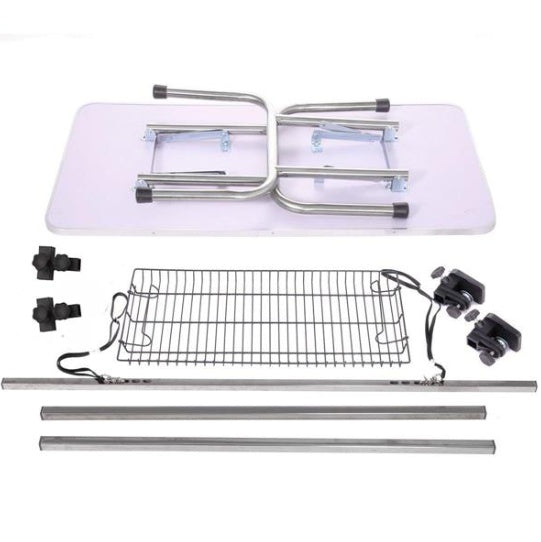 HKM-875539 36 Inch Folding Dog Grooming Table with Adjustable Arm and Non-Slip Rubber Surface