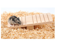 HKM-188691 Natural Wooden Hamster Seesaw for Stress Relief and Exercise