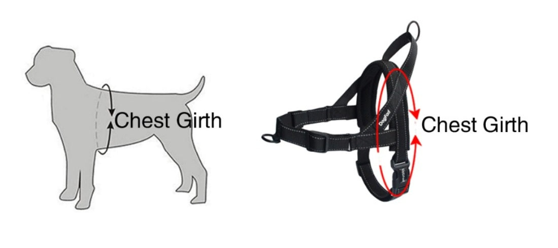 HKM-076563 Nylon Dog Chest Strap for Adjustable Fit - Multiple Sizes Available