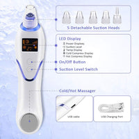 HKM-129619 Hot and Cold Suction Blackhead Remover with Cooling and Heating Functions