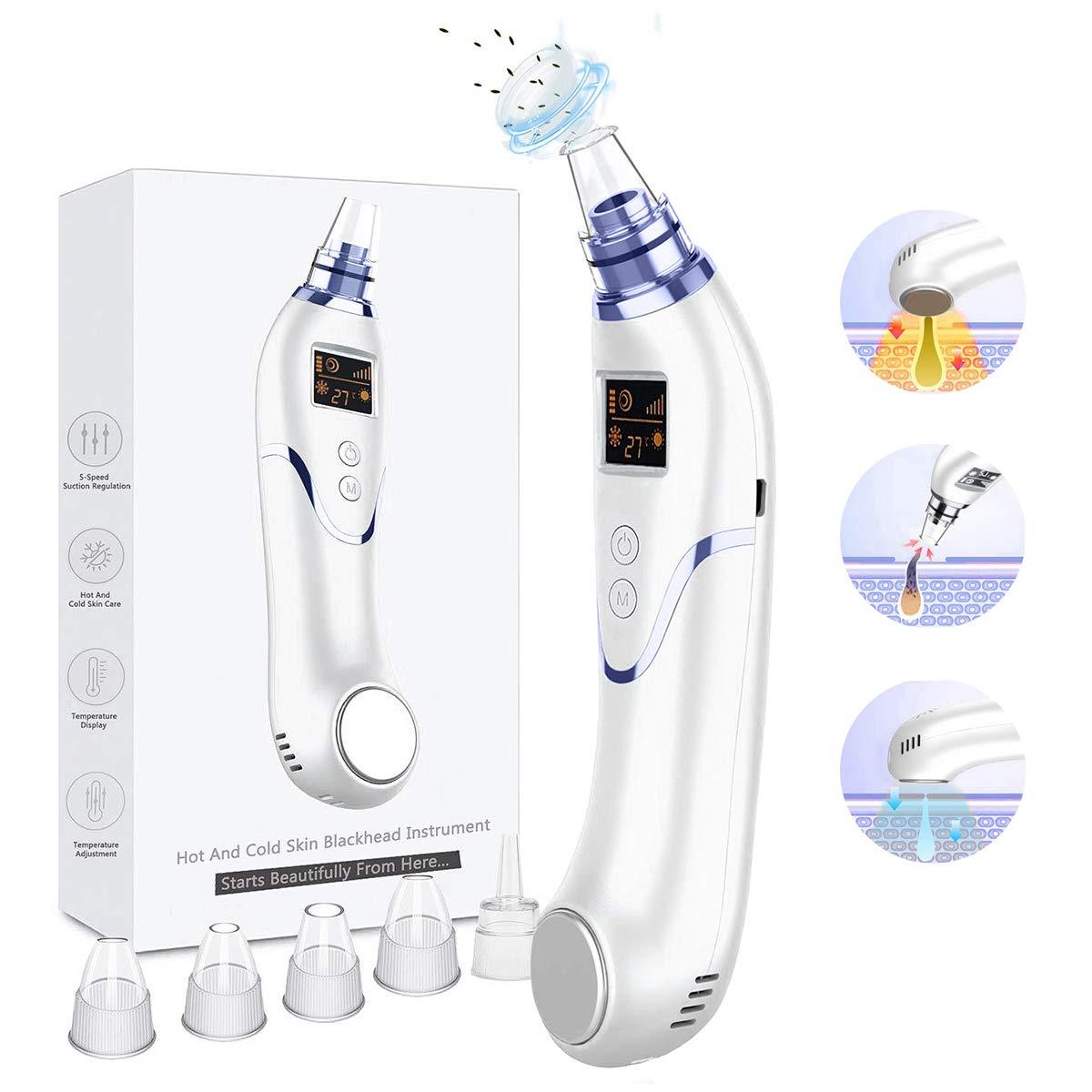 HKM-129619 Hot and Cold Suction Blackhead Remover with Cooling and Heating Functions