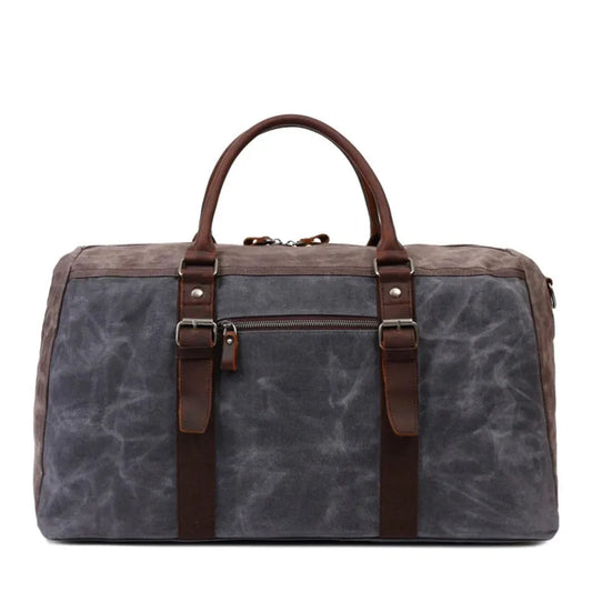 KTX-697043 Large Capacity Waterproof Canvas Travel Bag - Retro Portable Boarding Duffel Bag