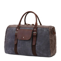 HKM-792403 Large Capacity Waterproof Canvas Travel Bag - Retro Portable Boarding Duffel Bag