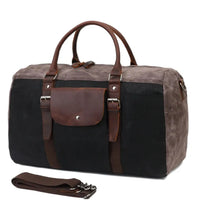 HKM-792403 Large Capacity Waterproof Canvas Travel Bag - Retro Portable Boarding Duffel Bag