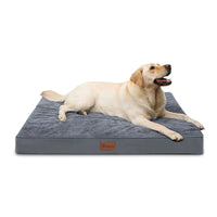 HKM-258323 Comfortable Grey Cotton Velvet Pet Mat with Anti-Slip Design - Removable & Washable Kennel Bed