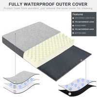 HKM-258323 Comfortable Grey Cotton Velvet Pet Mat with Anti-Slip Design - Removable & Washable Kennel Bed