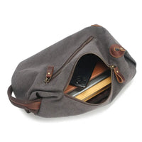 HKM-074259 Multifunctional Retro Casual Men's Shoulder Bag in Heavyweight Waxed Canvas