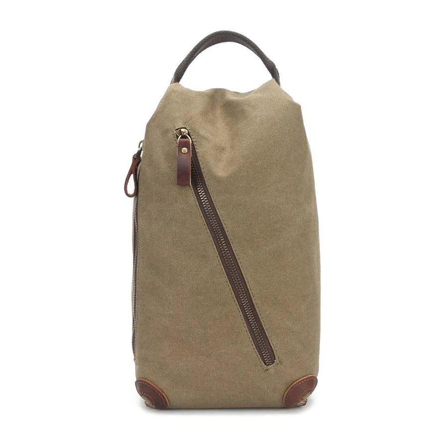 HKM-074259 Multifunctional Retro Casual Men's Shoulder Bag in Heavyweight Waxed Canvas