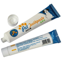 HKM-677779 Pet Toothpaste Set for Dogs and Cats - Vanilla and Beef Flavors, Includes Finger Sleeves for Easy Application