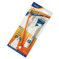 HKM-677779 Pet Toothpaste Set for Dogs and Cats - Vanilla and Beef Flavors, Includes Finger Sleeves for Easy Application