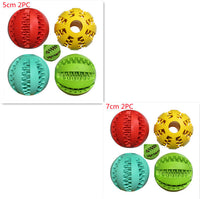 HKM-679059 Mint-Flavored Rubber Food Ball Dog Toy - Bite Resistant Watermelon Tooth Shape for Chewing and Teeth Cleaning