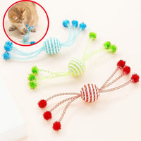 HKM-071443 Interactive Cat Toy Set with Bite-Resistant Wool Ball and Sticks for Engaging Playtime