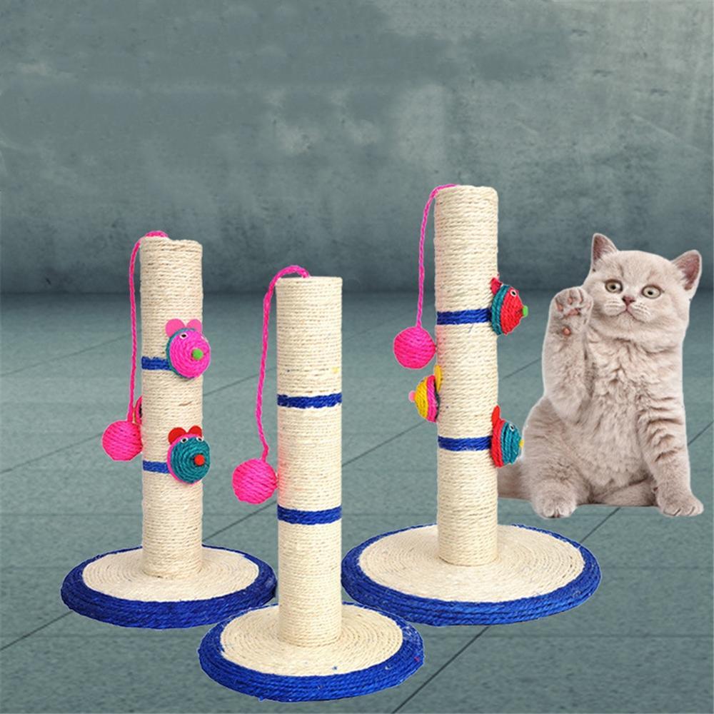 JMT-010314 Sisal Cat Scratching Column with Clown Mouse, Two Sizes Available