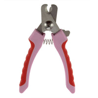 HKM-316179 Pet Nail Clippers Scissors for Dogs and Cats - Stainless Steel, 125mm, Pink