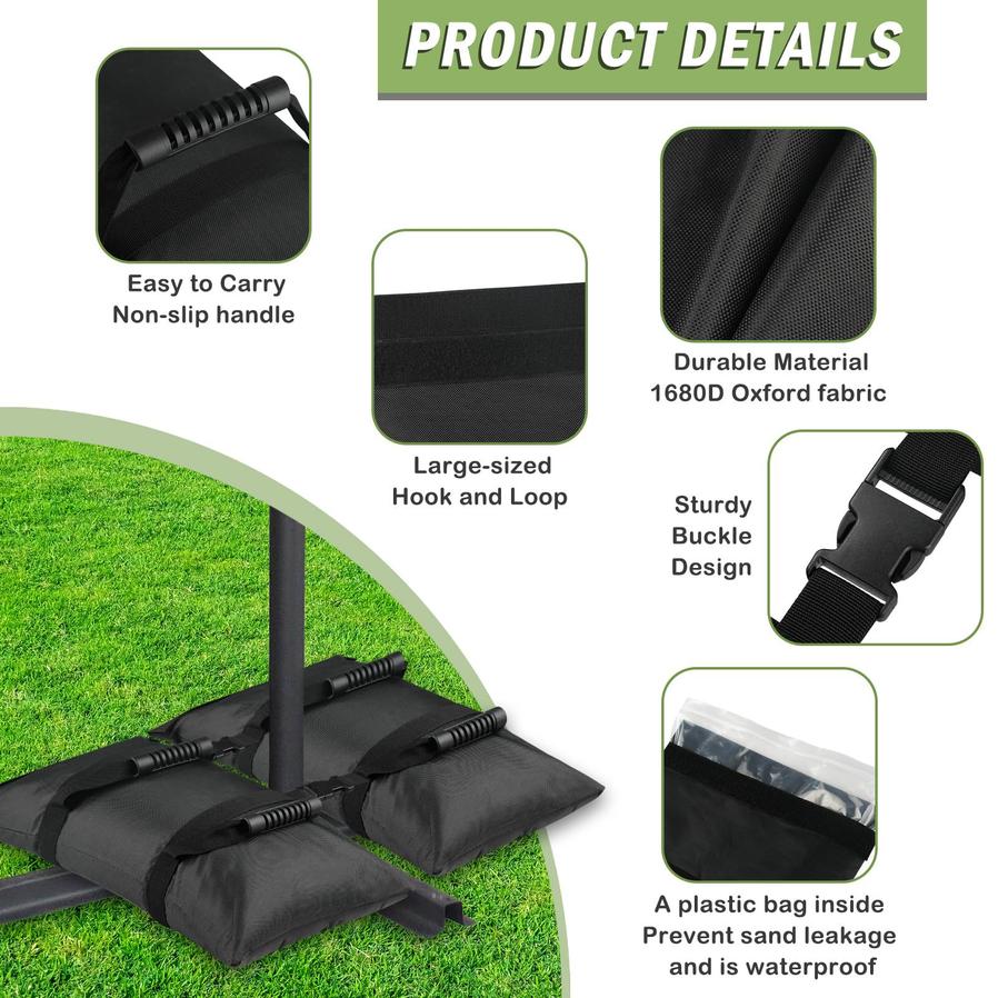 HKM-564947 Refillable Outdoor Sandbag Counterweight for Cantilever Umbrella Stand