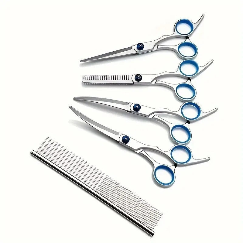 HKM-987347 Portable Metal Pet Grooming Scissors Set for Dogs