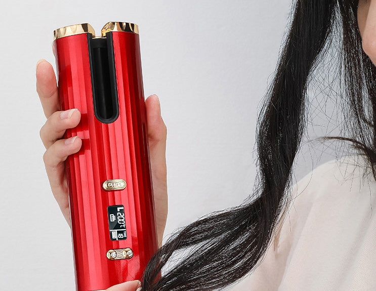 HKM-426579 Rechargeable Automatic Rotary Curling Iron for Home and Travel - 16mm-20mm Heating Diameter