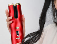 HKM-426579 Rechargeable Automatic Rotary Curling Iron for Home and Travel - 16mm-20mm Heating Diameter