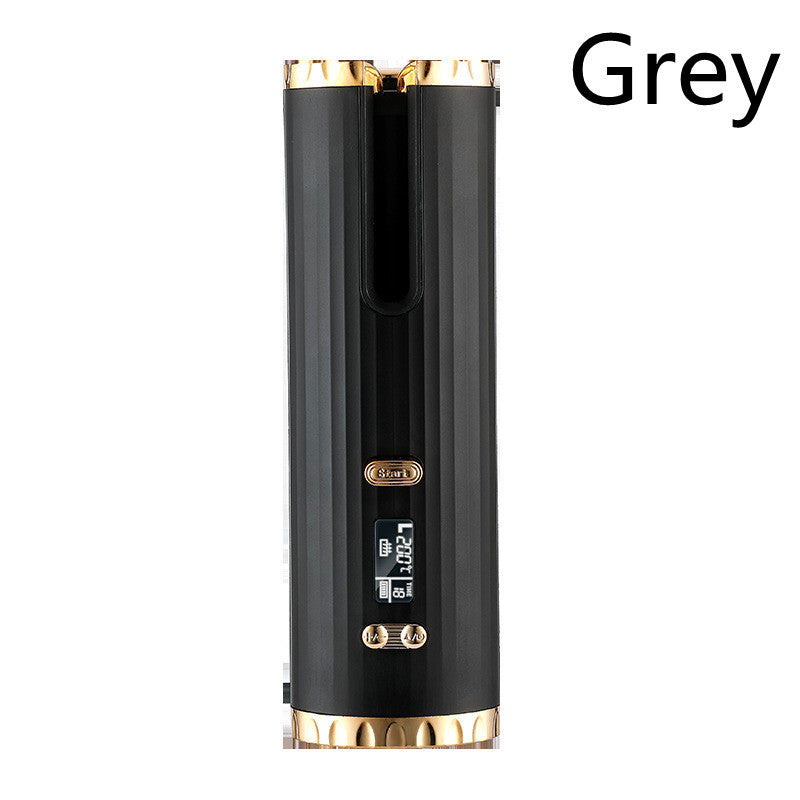 HKM-426579 Rechargeable Automatic Rotary Curling Iron for Home and Travel - 16mm-20mm Heating Diameter
