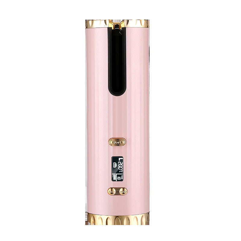 HKM-426579 Rechargeable Automatic Rotary Curling Iron for Home and Travel - 16mm-20mm Heating Diameter