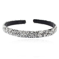 HKM-640083 Retro Semicircle Rhinestone Headband for Women - Colorful Diamond Design