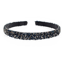 HKM-640083 Retro Semicircle Rhinestone Headband for Women - Colorful Diamond Design