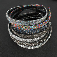 HKM-640083 Retro Semicircle Rhinestone Headband for Women - Colorful Diamond Design