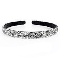 HKM-640083 Retro Semicircle Rhinestone Headband for Women - Colorful Diamond Design