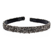 HKM-640083 Retro Semicircle Rhinestone Headband for Women - Colorful Diamond Design