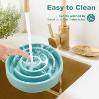 HKM-101907 Slow Feeder Puzzle Dog Bowl - Anti-Choking Silicone Design for Healthy Eating and Digestion