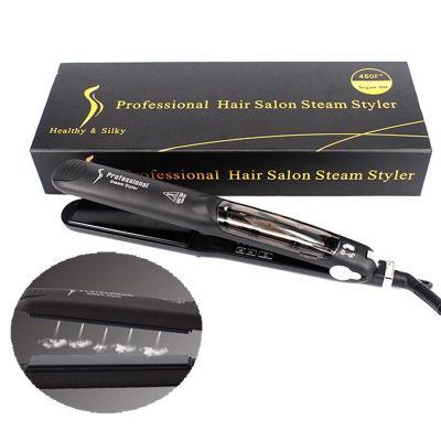 KTX-781267 Tourmaline Ceramic Steam Hair Straightener with Argan Oil Infusion and Adjustable Steam Control