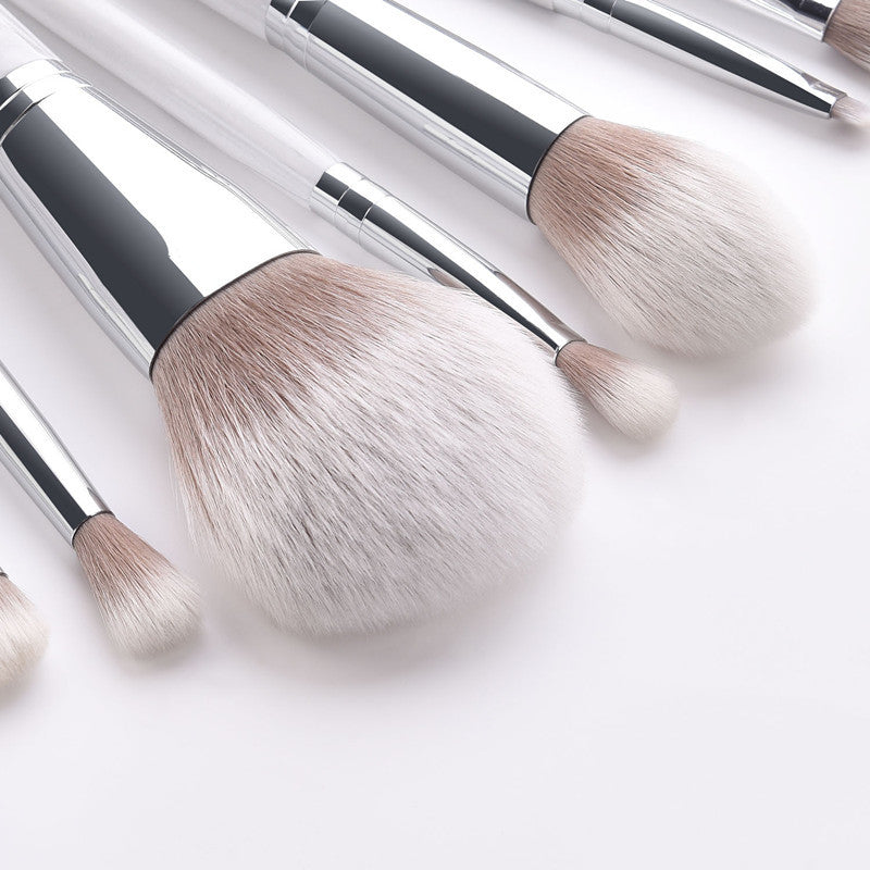 HKM-984211 Professional 11-Piece Makeup Brush Set with Synthetic Hair and Wooden Handle