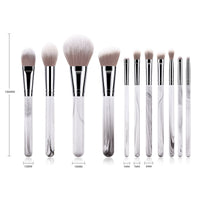 HKM-984211 Professional 11-Piece Makeup Brush Set with Synthetic Hair and Wooden Handle