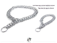 HKM-661779 Stainless Steel Dog Collar - Double Row, Durable and Stylish, 2.0*30cm & 3.0*50cm Sizes
