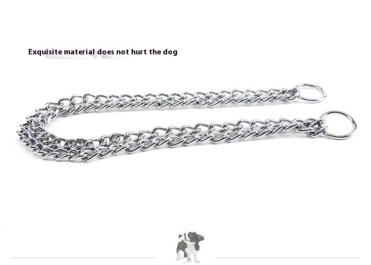 HKM-661779 Stainless Steel Dog Collar - Double Row, Durable and Stylish, 2.0*30cm & 3.0*50cm Sizes