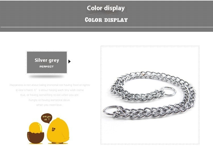 HKM-661779 Stainless Steel Dog Collar - Double Row, Durable and Stylish, 2.0*30cm & 3.0*50cm Sizes