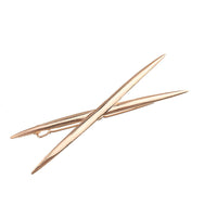 HKM-819731 Geometric Alloy Hair Clip - Electroplated, V-Shape and X-Line Designs, 12.5cm and 10cm Sizes