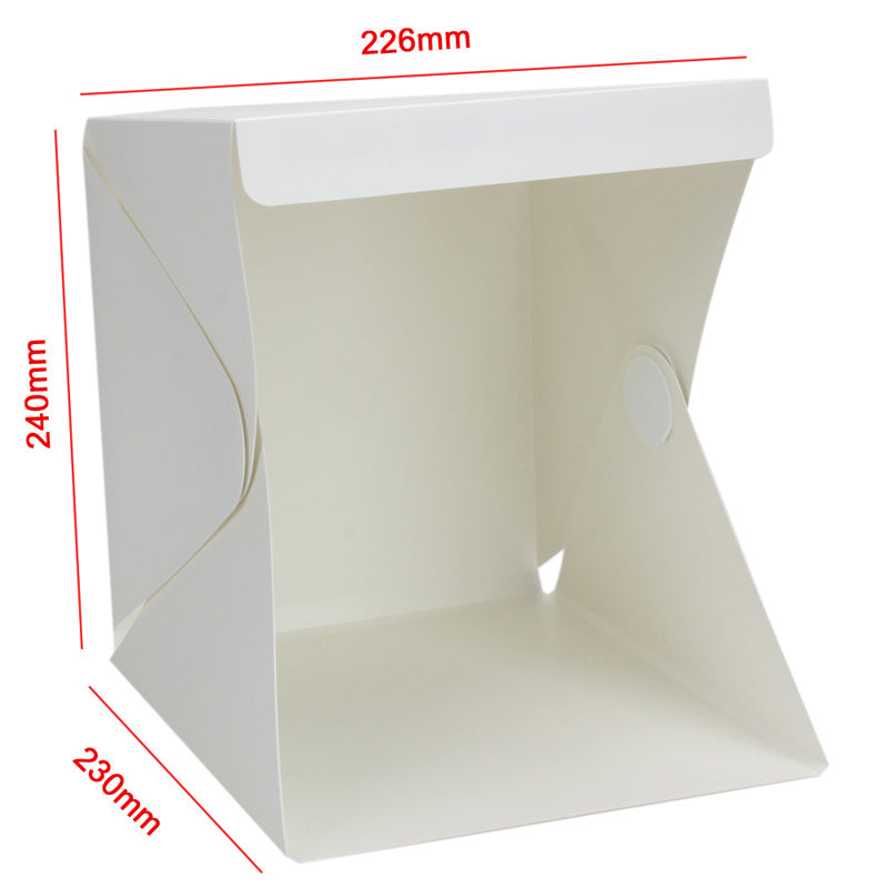 KTX-953747 Portable LED Mini Photo Studio Light Box - 22.6 x 23 x 24 cm, White Softbox