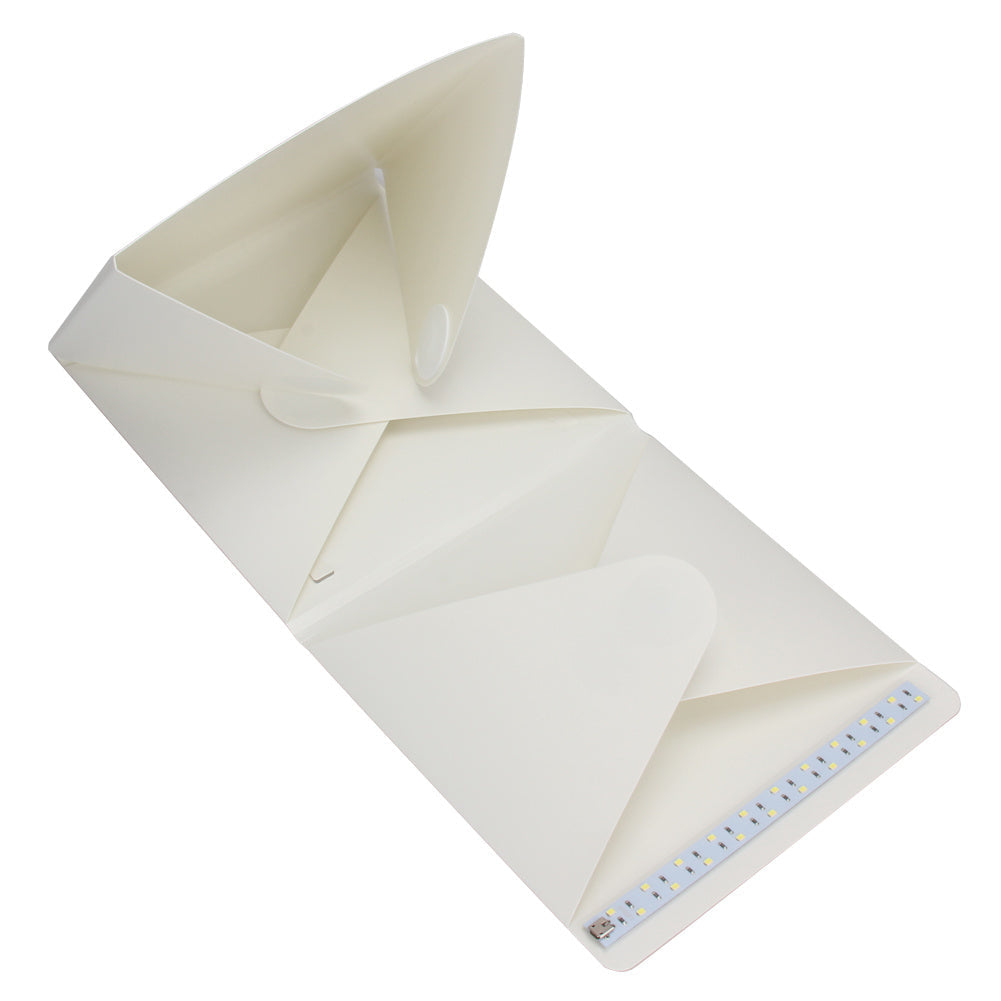 KTX-953747 Portable LED Mini Photo Studio Light Box - 22.6 x 23 x 24 cm, White Softbox