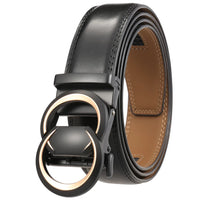 HKM-136339 Custom Genuine Leather Ratchet Belt for Men with Logo Printing Capability - Model LY36-22059-1