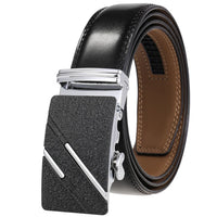 HKM-136339 Custom Genuine Leather Ratchet Belt for Men with Logo Printing Capability - Model LY36-22059-1