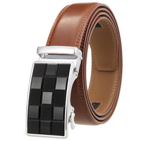 HKM-136339 Custom Genuine Leather Ratchet Belt for Men with Logo Printing Capability - Model LY36-22059-1