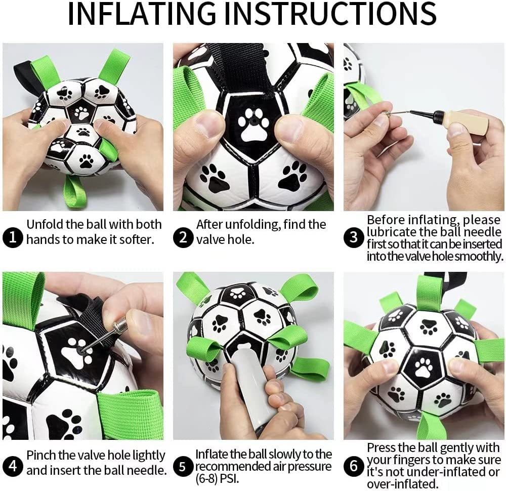 HKM-478163 Interactive Inflatable Dog Soccer Ball Toy for Training and Play – Perfect for Large Dogs