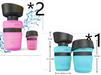 HKM-637203 Portable Silicone Pet Water Bottle - 520ML Travel Cup in Sky Blue, Rose Red, and Blue Green