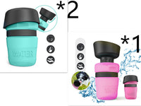 HKM-637203 Portable Silicone Pet Water Bottle - 520ML Travel Cup in Sky Blue, Rose Red, and Blue Green