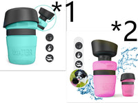 HKM-637203 Portable Silicone Pet Water Bottle - 520ML Travel Cup in Sky Blue, Rose Red, and Blue Green